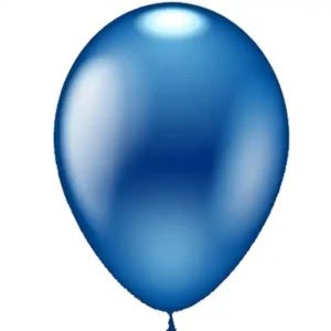 Ballon blau metallic 28cm / Latex / 54