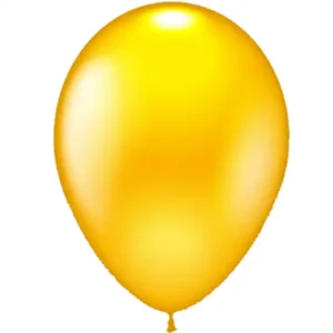 Ballon gelb metallic 28cm / Latex / 30