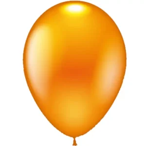 Ballon orange metallic 28cm / Latex / 31