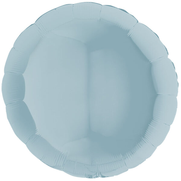 75cm Rund Metallic Hellblau