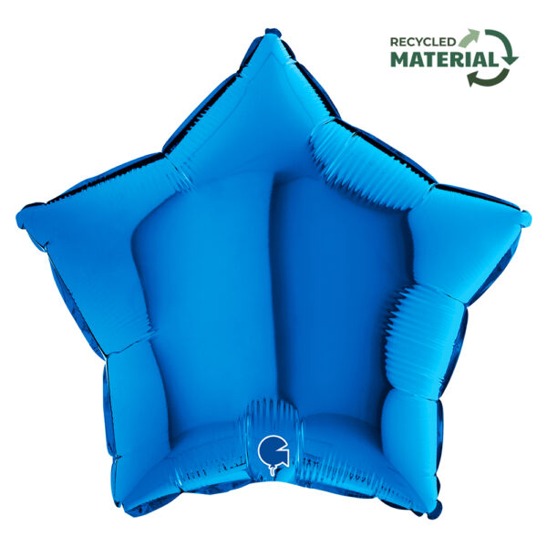 45cm Stern metallic blau