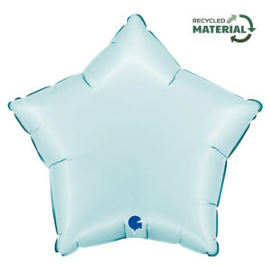 45cm Stern, satin puderblau, Folienballon