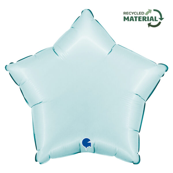 45cm Stern, satin puderblau, Folienballon