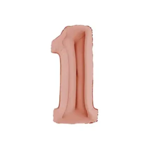 Zahl 0 - 9, roségold, EINZELN wählbar, Folienballon, 66 cm