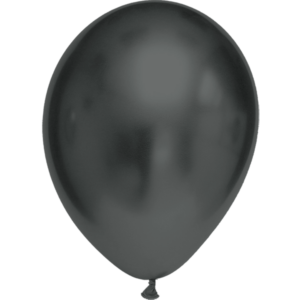 Ballon Chrome Black Silver 48cm / Latex / 65