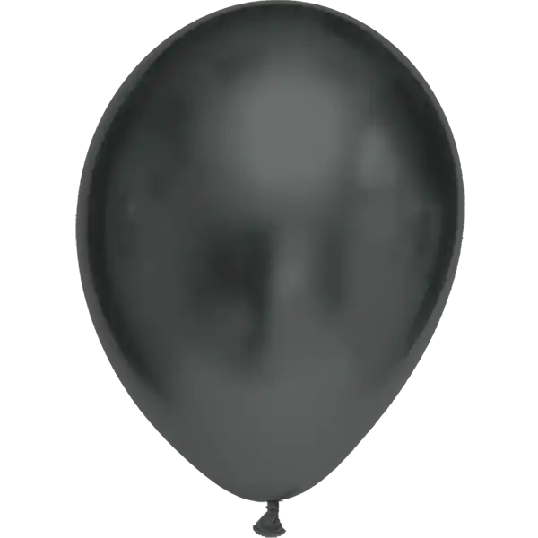 Ballon Black Silver Chrome 28cm / Latex / 65