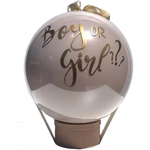 Gender Reveal Ballon auf Box