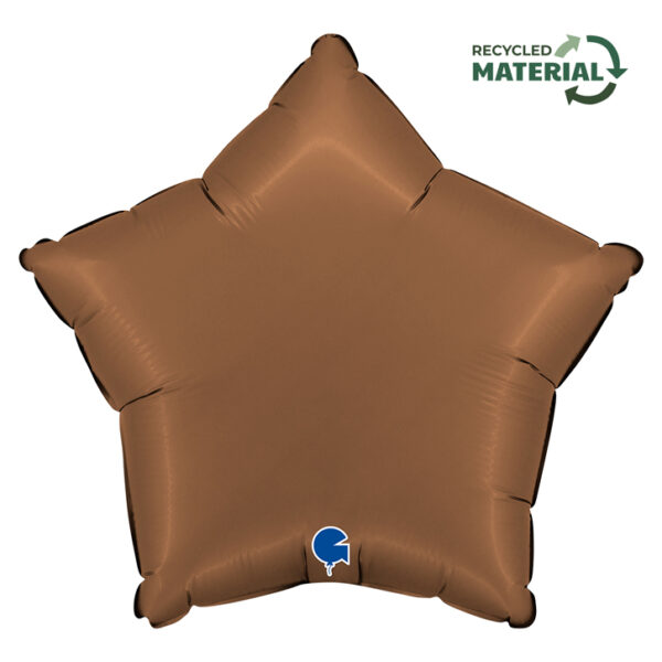 Sternballon satin chocolate, circa 45cm