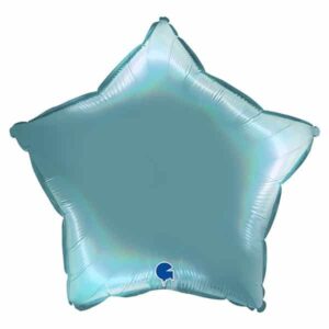 45cm Stern, irisierend hellblau, Folienballon