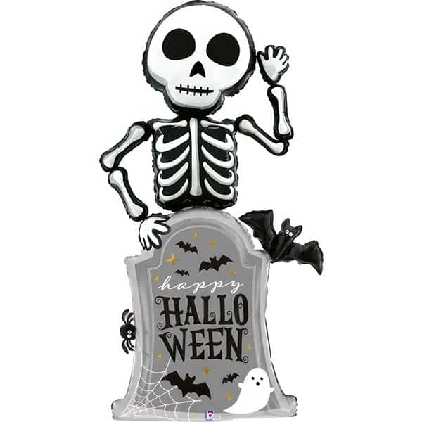 Skelett Happy Halloween, Folienballon / Airwalker 169cm