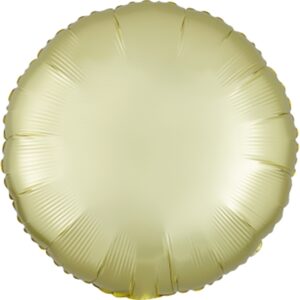 45cm Rund Satin Champagner Folienballon