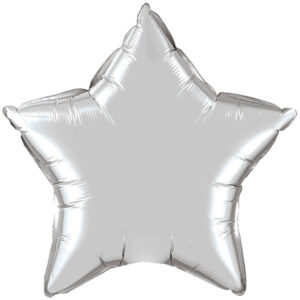45cm Stern metallic silber