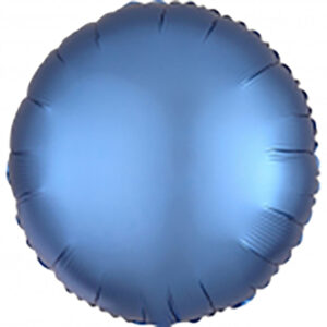 45cm Rund, Blau Satin, Folienballon