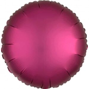 45cm Rund Satin Bordeaux