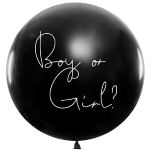 Gender Reveal Ballon, Girl, Latex 90cm, rosa Konfetti