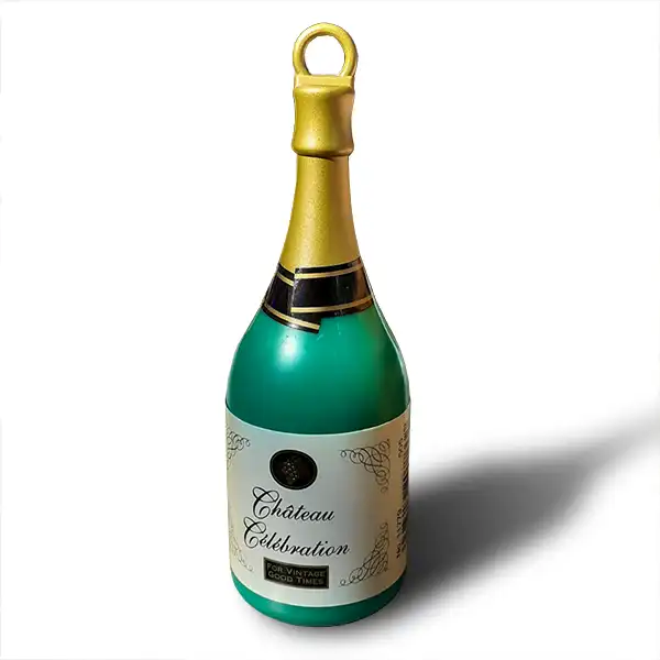 Ballongewicht Sektflasche, Kunststoff, 226 g, circa 13 cm