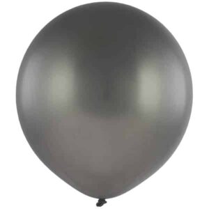 Latexballon 42 cm Schwarz-Silber – edle Partydeko