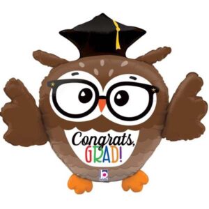 Eule "Congrats, GRAD!" Folienballon 71cm