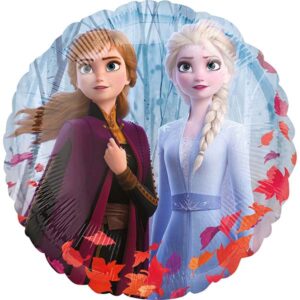 Frozen 2, Elsa & Anna, Rückseite Olaf, Folienballon, rund, 45cm