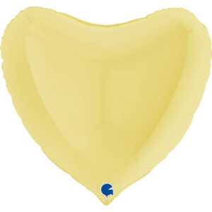 Herzballon Pastell Gelb / Folie / 75cm