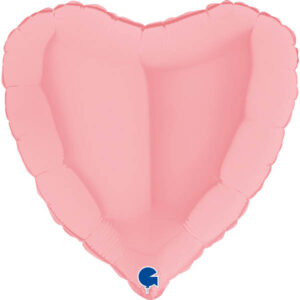 Herzballon Rosa Pastell / Folie / 45cm