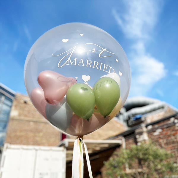 Himmelsherzen / Befüllter Latex - Ballon / circa 90cm – Bild 2