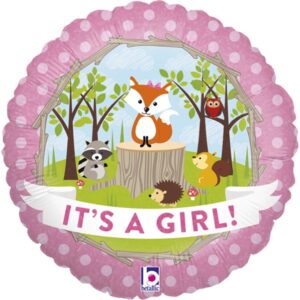 It's a GIRL Fuchs, Folienballon rund 45cm