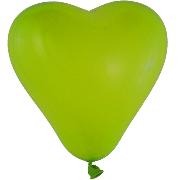 Herzballon limonengrün 15cm / Latex