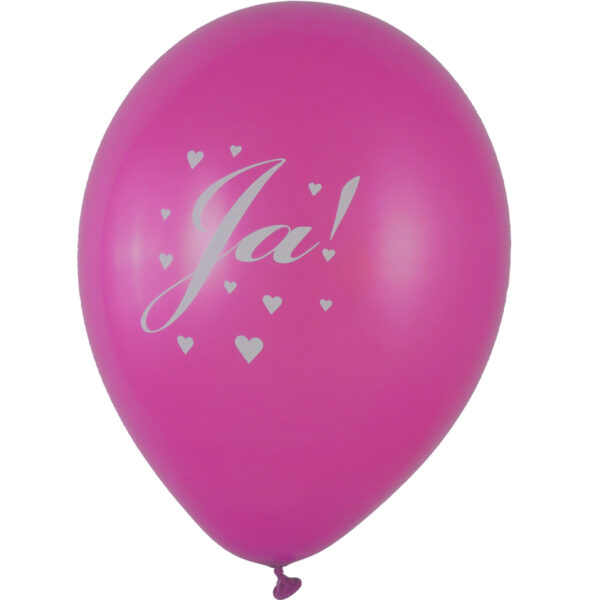 Ballon Ja! pink 28cm / Latex – Bild 2