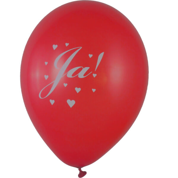 Ballon Ja! rot 28cm / Latex – Bild 2