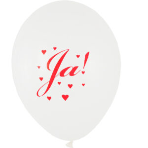 Ballon Ja! weiß 28cm / Latex