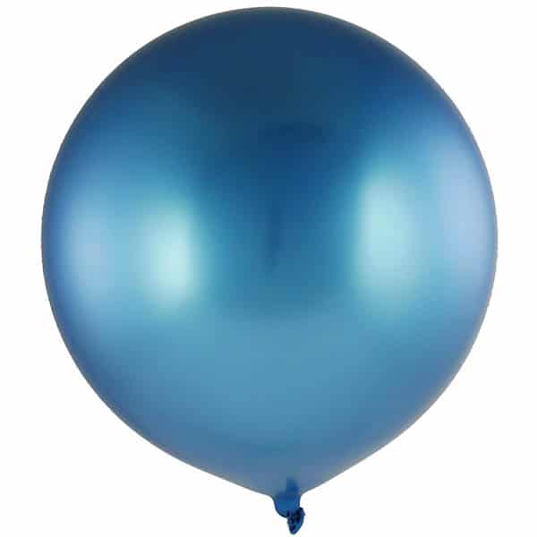 Latexballon, Blau Chrome, 60cm / 36