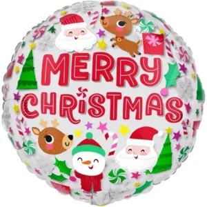 Merry Christmas Weihnachtsfreunde Folienballon 45cm