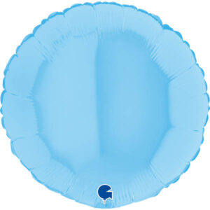 45cm Rund, Blau Pastell, Folienballon