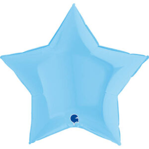 75cm Stern, pastell blau, Folienballon