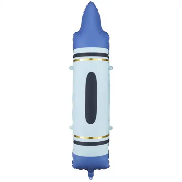Folienballon, Stift blau, personalisierbar H104cm
