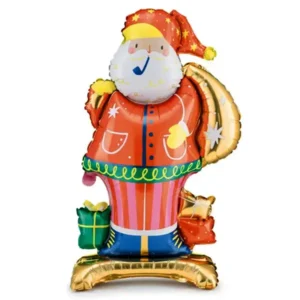 Weihnachtsmann, Folienballon 50 cm x 85 cm, selbststehend