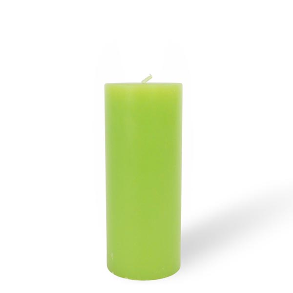 Kerze, FARBE WÄHLBAR, 6,6 cm x 16cm, Oberfläche GLATT, Weizenkorn, handgefertigt und durchgefärbt