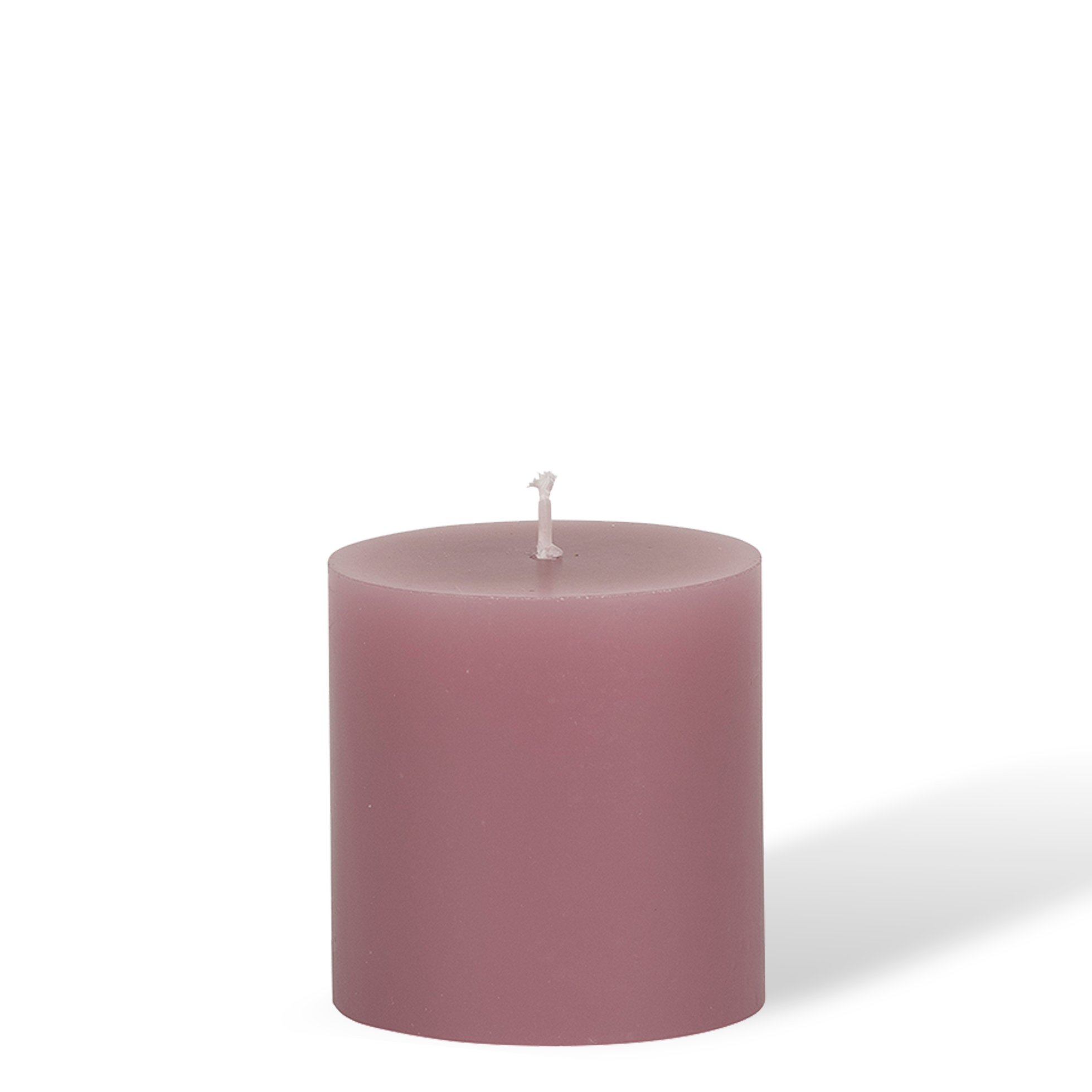 Kerze, FARBE WÄHLBAR, 9 cm x 10 cm, Oberfläche GLATT, Weizenkorn, handgefertigt und durchgefärbt