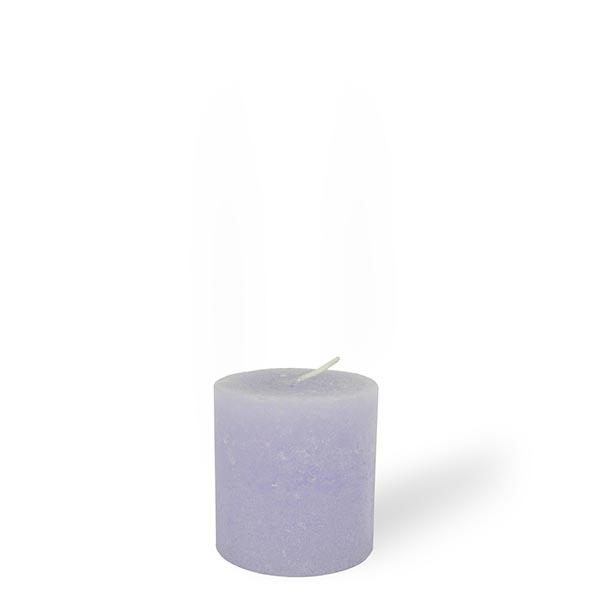 Kerze, FARBE WÄHLBAR, 6,6 cm x 7 cm, Oberfläche ICE, Weizenkorn, handgefertigt und durchgefärbt