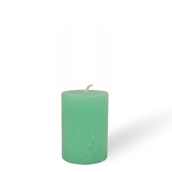 Kerze, FARBE WÄHLBAR, 6,6 cm x 9 cm, Oberfläche ICE, Weizenkorn, handgefertigt und durchgefärbt