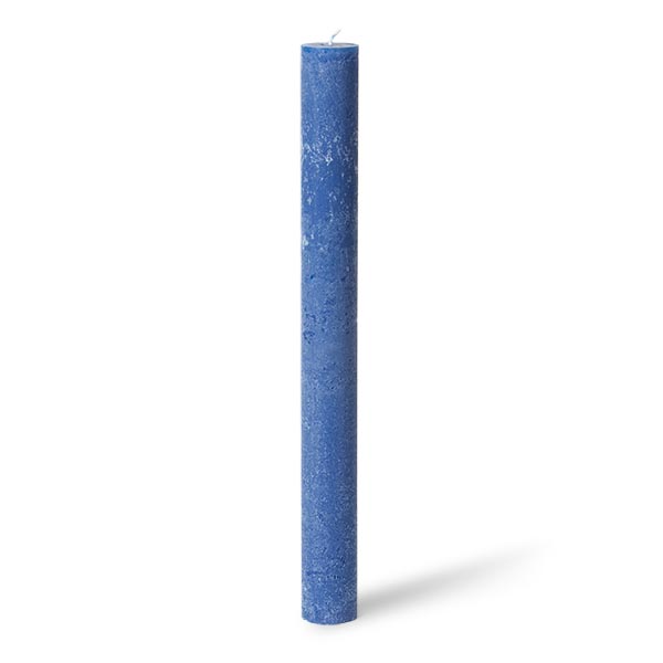 Kerze, FARBE WÄHLBAR, 2,2cm x 20cm, Oberfläche ICE, Weizenkorn, handgefertigt und durchgefärbt