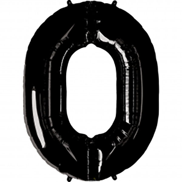 Zahl 0 - 9, schwarz, EINZELN wählbar, Folienballon H102cm – Bild 10