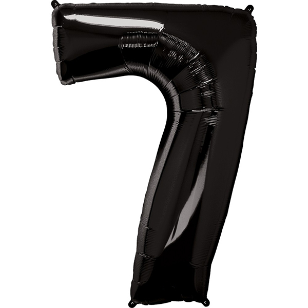 Zahl 0 - 9, schwarz, EINZELN wählbar, Folienballon H102cm – Bild 7