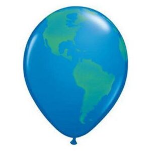 Globus, Latexballon bedruckt, circa 42 cm
