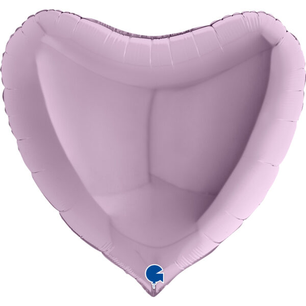 Herzballon Metallic Flieder / Folie / 45cm