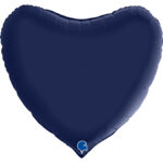 Herz Dunkelblau Satin