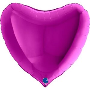 Herzballon Metallic Berry / Folie / 75cm