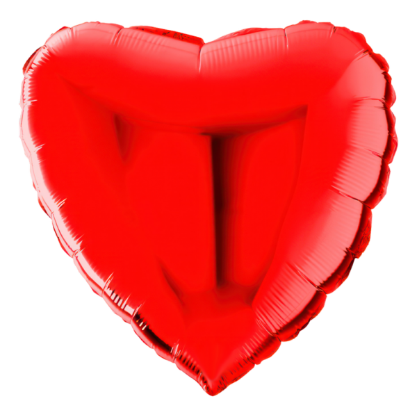 Herzballon Metallic Rot / Folie / 75cm