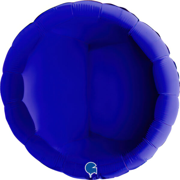 75cm Rund Metallic Indigoblau